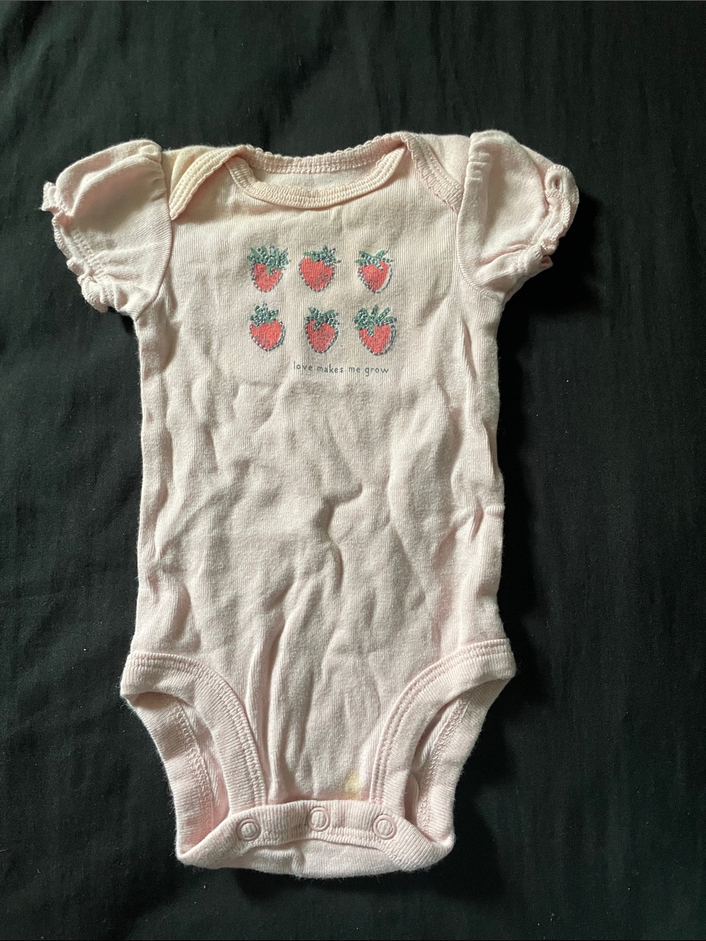 Carter's Light Pink Strawberry Graphic Baby One-Piece